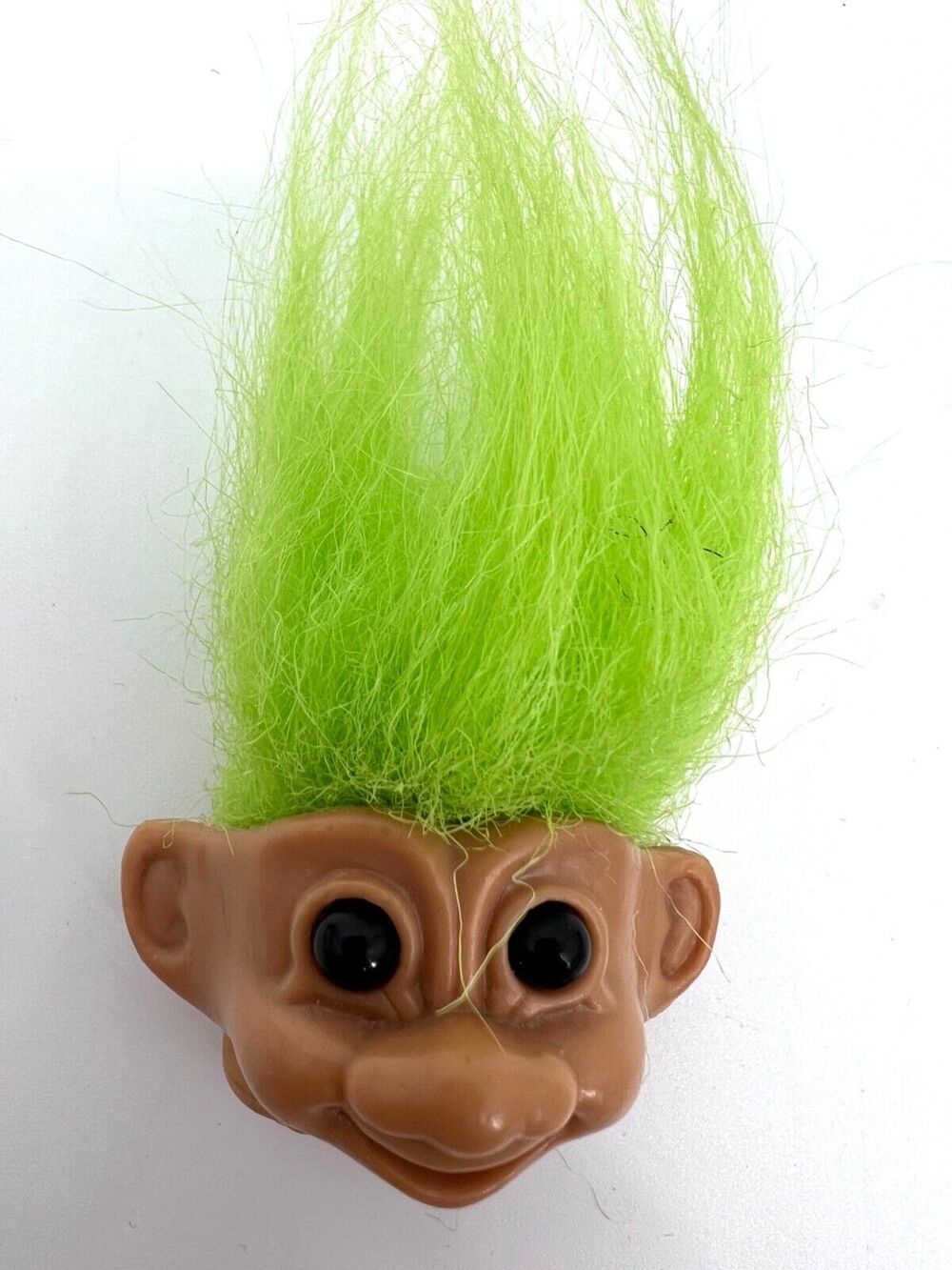 Vintage DAM Troll Doll Shoe Lace Cover Lace Hugger Green Hair Dark Eyes